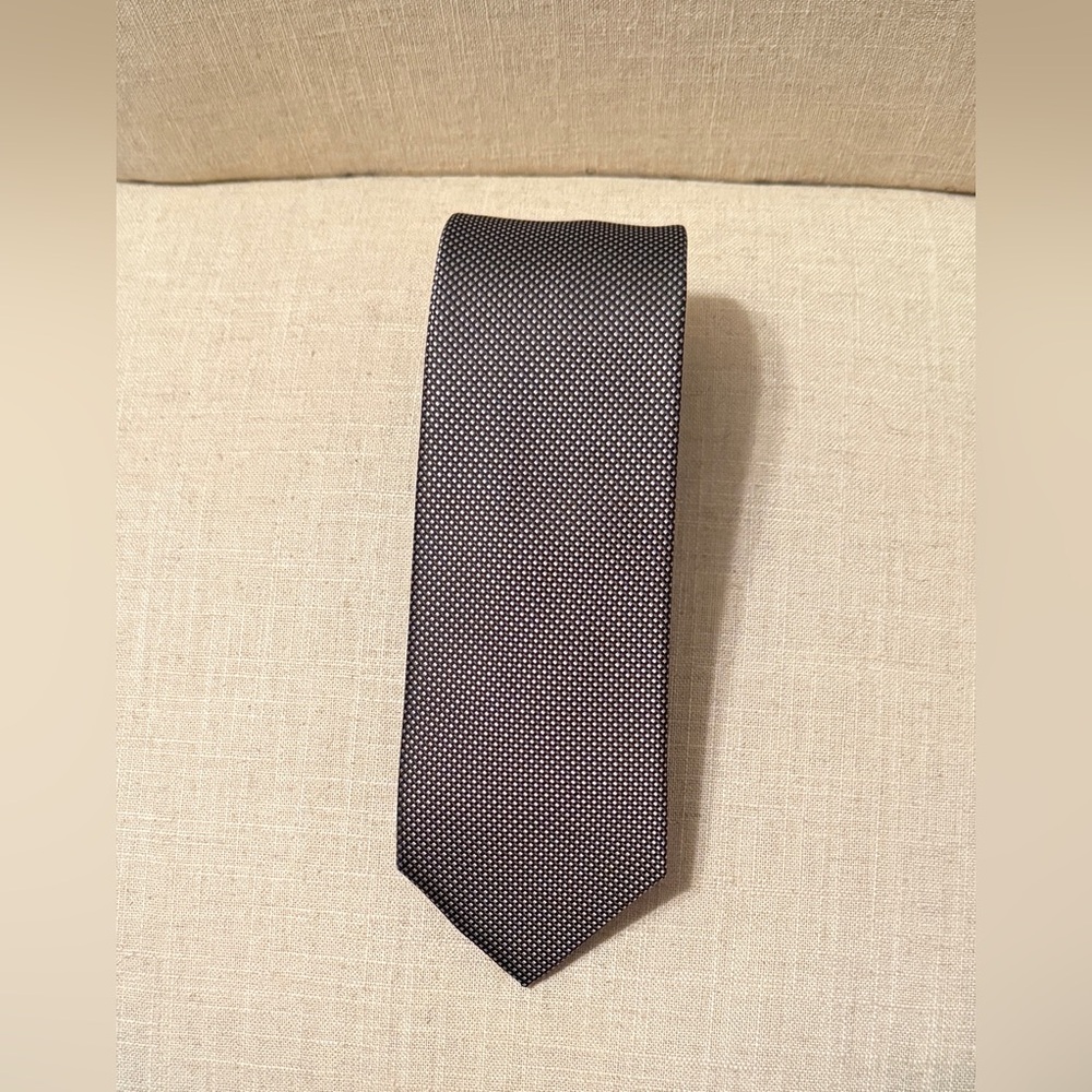 John Sparks Classic Brown and White Men's Polka Dot Neck Tie
